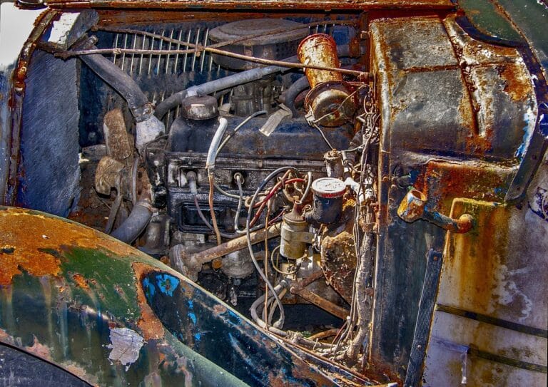 engine, rust, rusted, technology, old, vehicle, corrosion, broken, wreck, turned