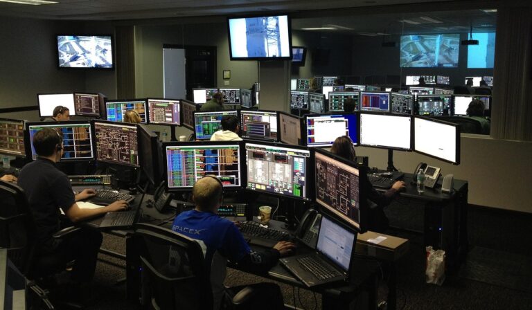space center, spacex, control center, rocket science, computers, controllers, ca