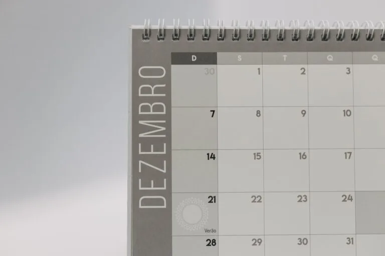 Calendário representando a data de cessação do benefício por incapacidade no INSS