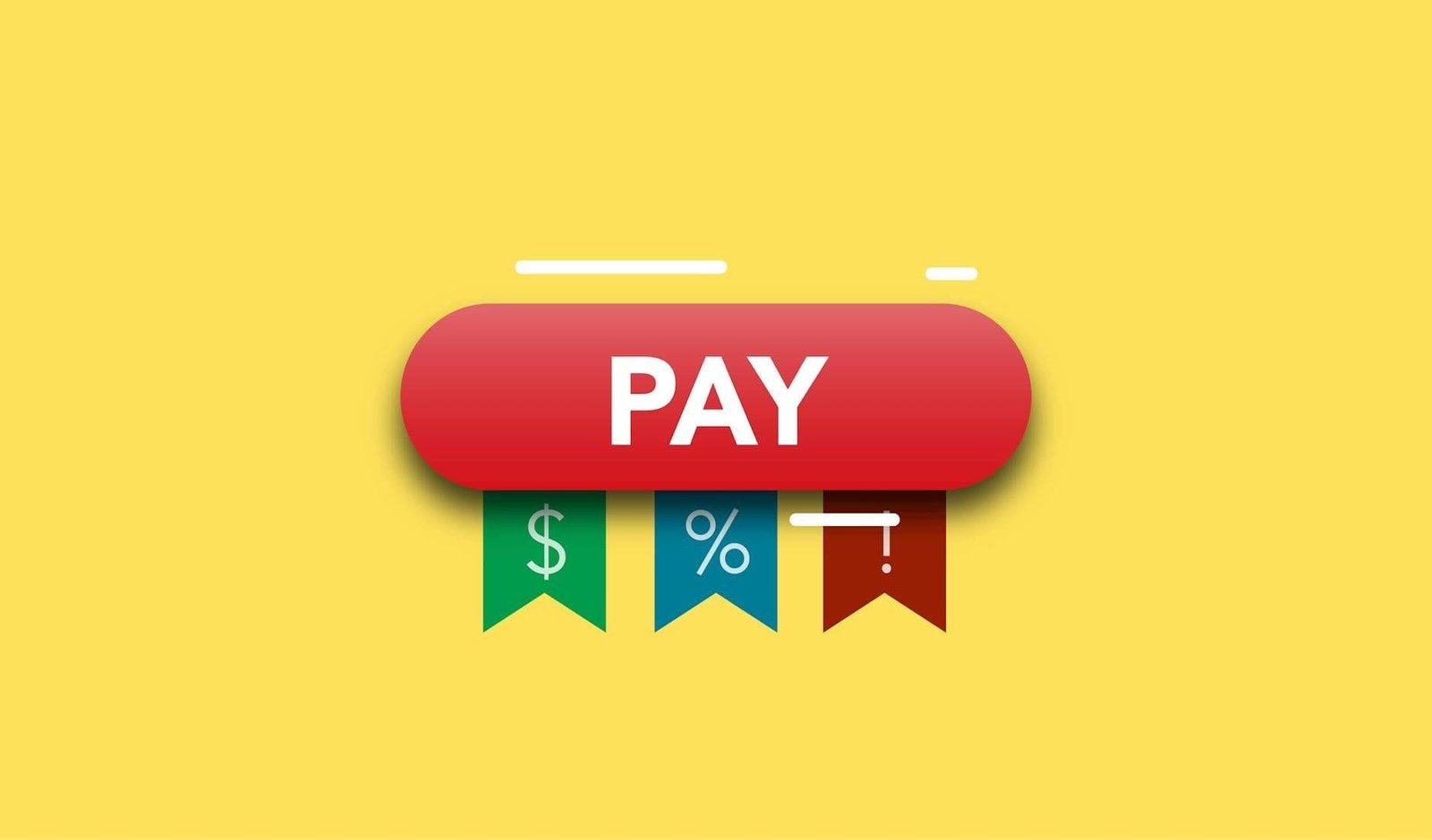 Simple illustration showing financial concept of payments with dollars interests