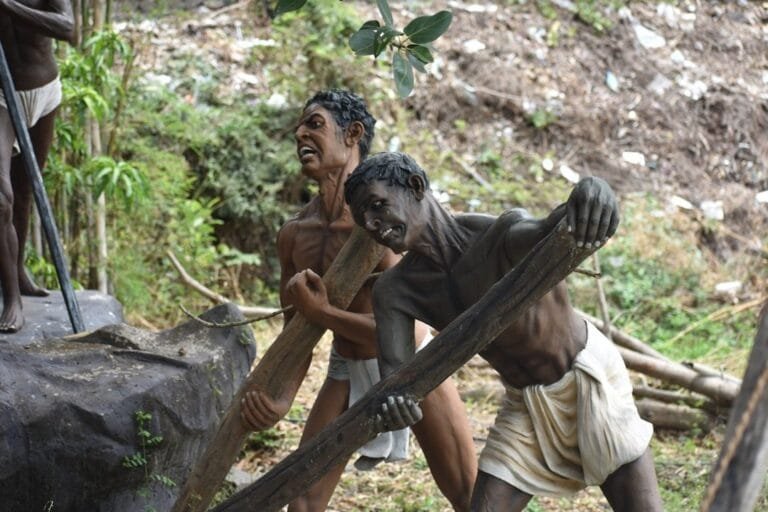 OAB/PA critica comparação entre corte de verbas e trabalho análogo à escravidão 13 a group of men carrying wooden planks through a forest