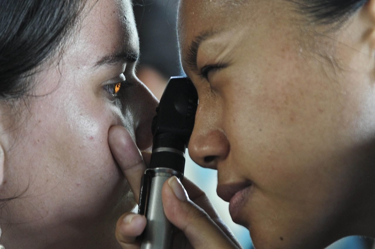 optometrist, doctor, patient, eye, exam, examination, medical, checking, ophthalmology, ma