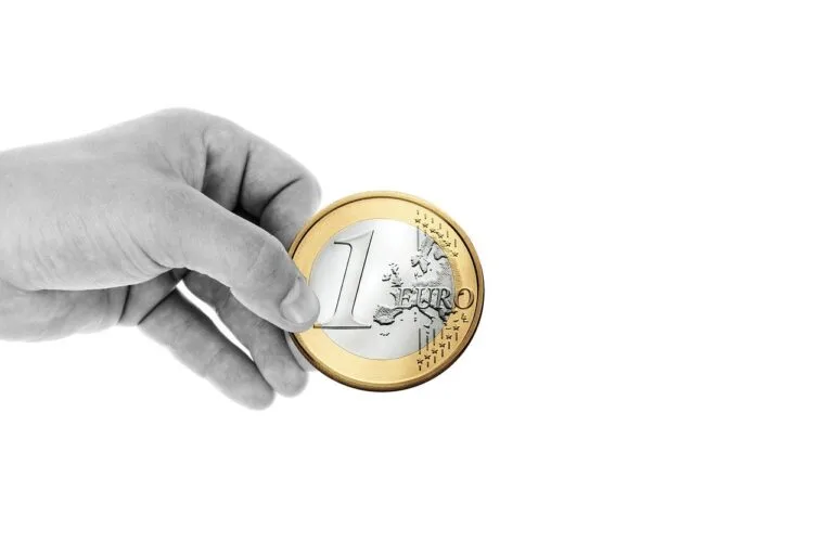 hand, keep, finger, euro, coin, money, currency, finance, donation, presentation, euro, eu