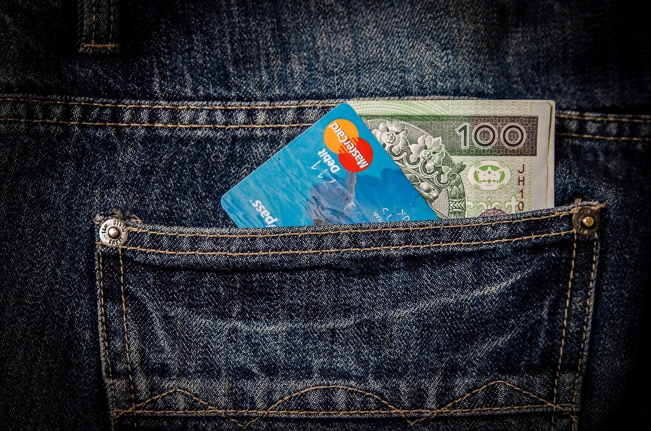 money, card, pocket, concept, idea, pocket money, jeans pocket, denim pocket, credit card,