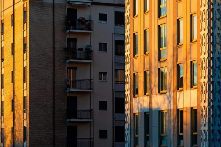 building, windows, wall, construction, condominium, architecture, nature, sunset