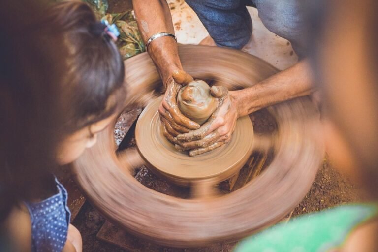 hands, pottery, pot, brown, wheel, mud, craftsmanship, clay, shaping, working hands, mould