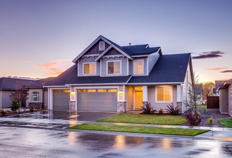 house, garage, driveway, architecture, building, property, home, residential, suburb, real