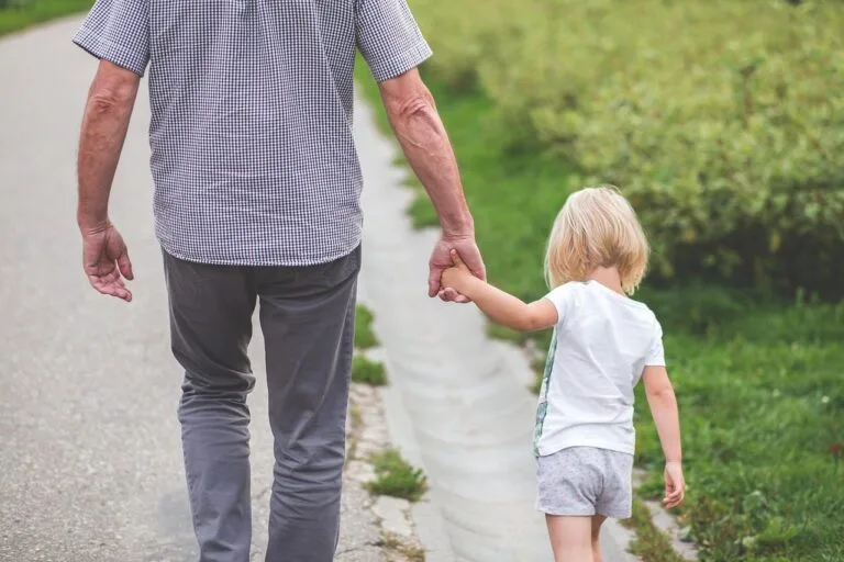 dad, daughter, holding hands, parent, father, nature, kid, child, fatherhood, family, toge