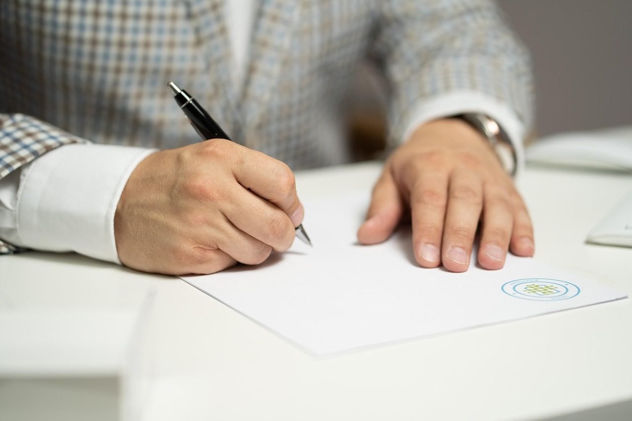man, sign, paper, write, document, contract, signing, agreement, signature, signing docume