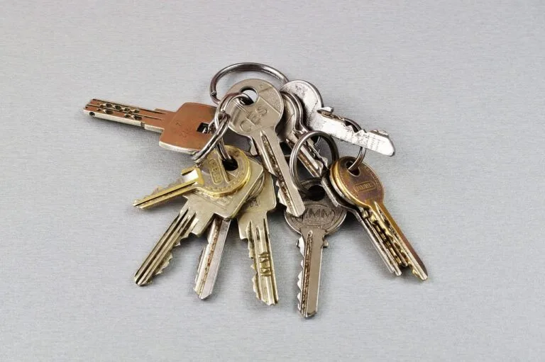 key, keychain, door key, house keys, close up, locking system, beard key, close, shut off,