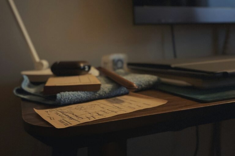 brown wooden handle on brown wooden table