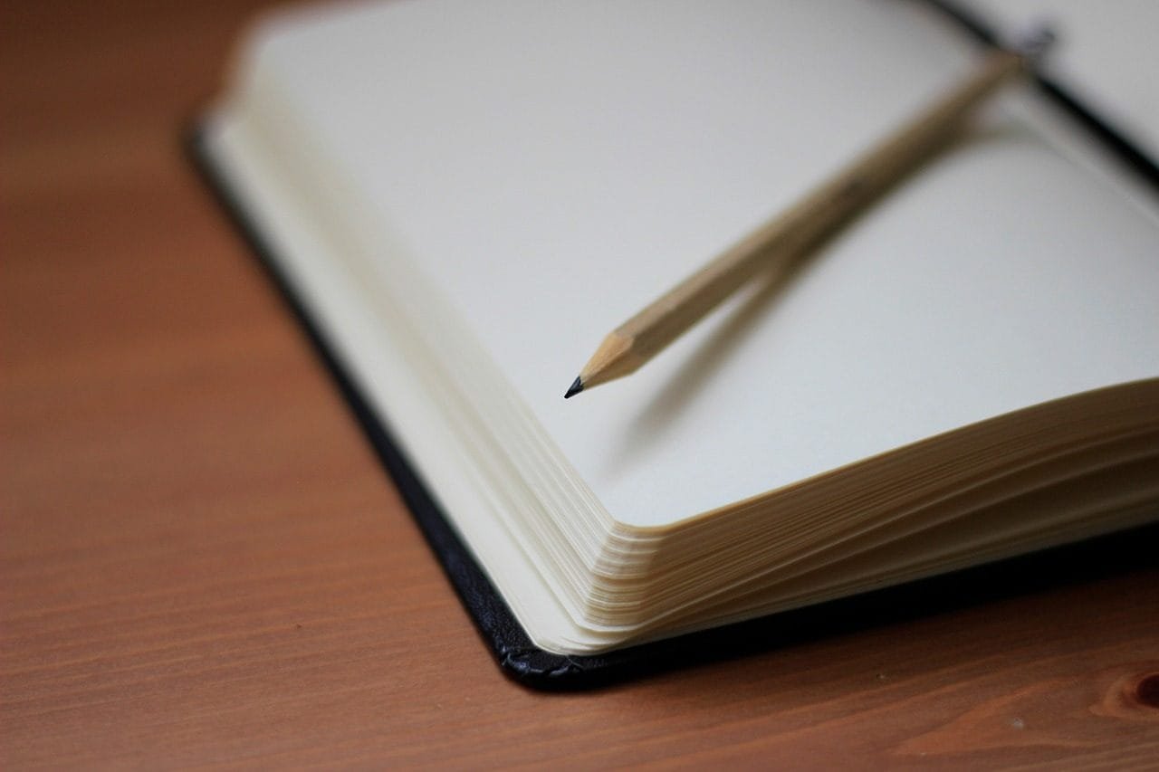 pencil, write, notebook, paper, desk, wooden, brown laptop, brown writing, brown desk