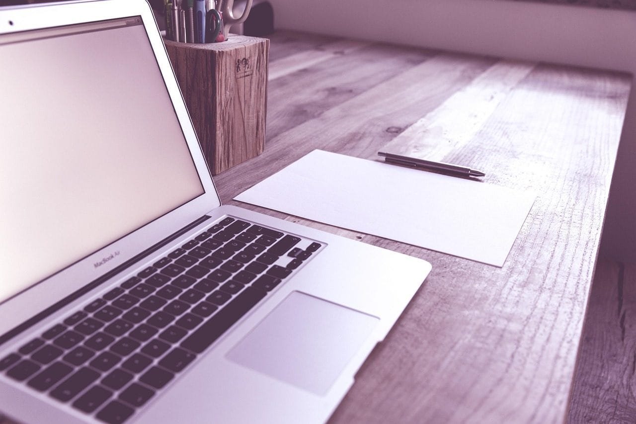 computer, desk, display, electronics, indoors, internet, keyboard, laptop, macbook, monito
