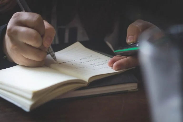 notebook, hand, pen, write, writing, taking notes, notes, document, education, knowledge, 