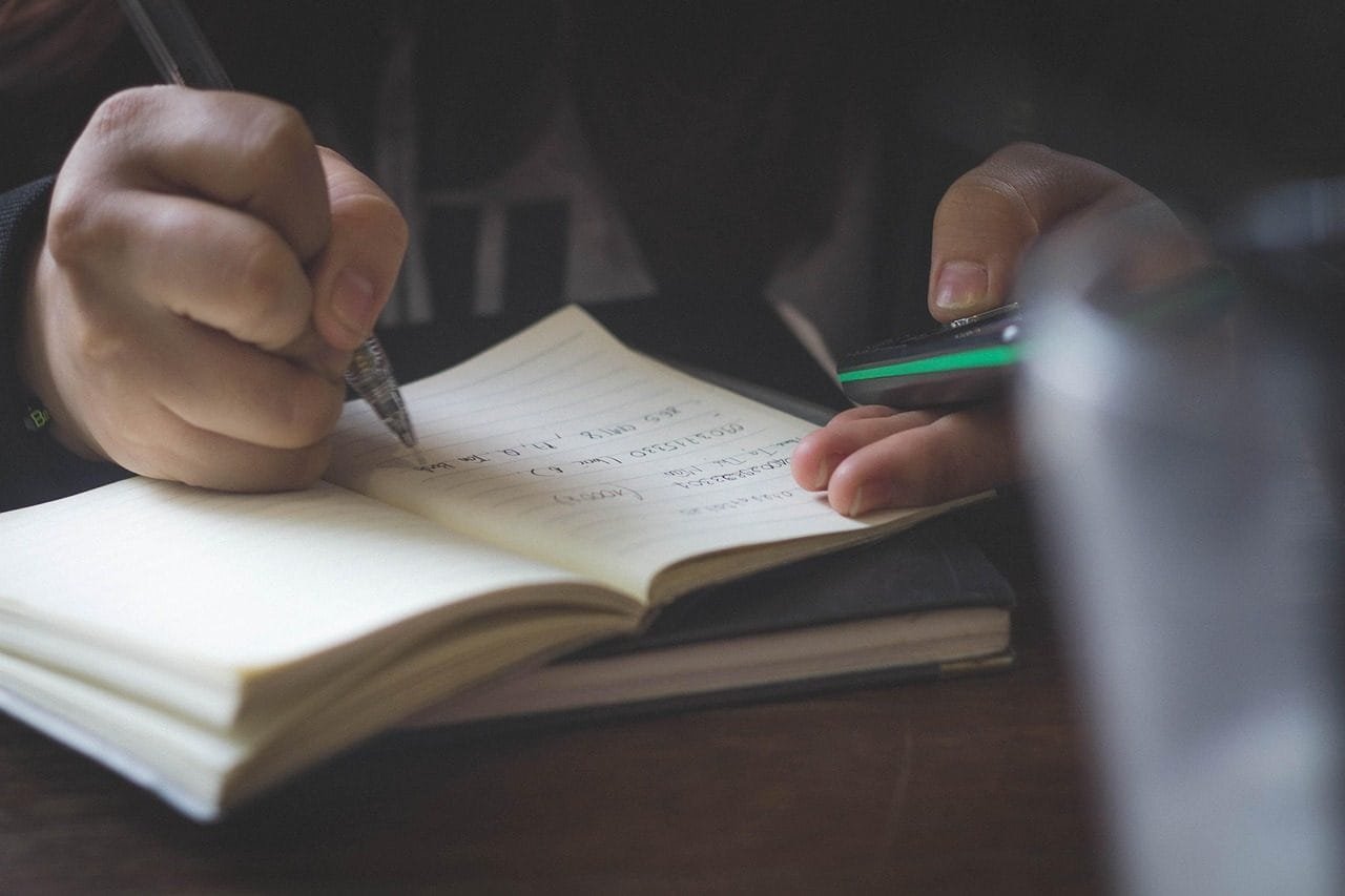 notebook, hand, pen, write, writing, taking notes, notes, document, education, knowledge,