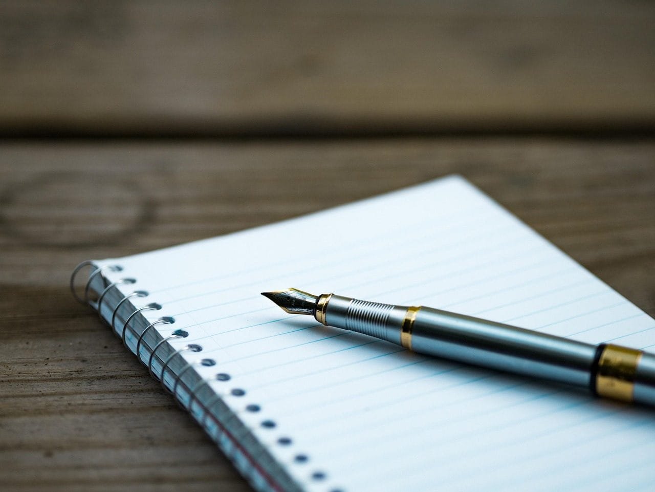 fountain pen, note, notebook, page, paper, pen, spiral notebook, write, writing, notebook,