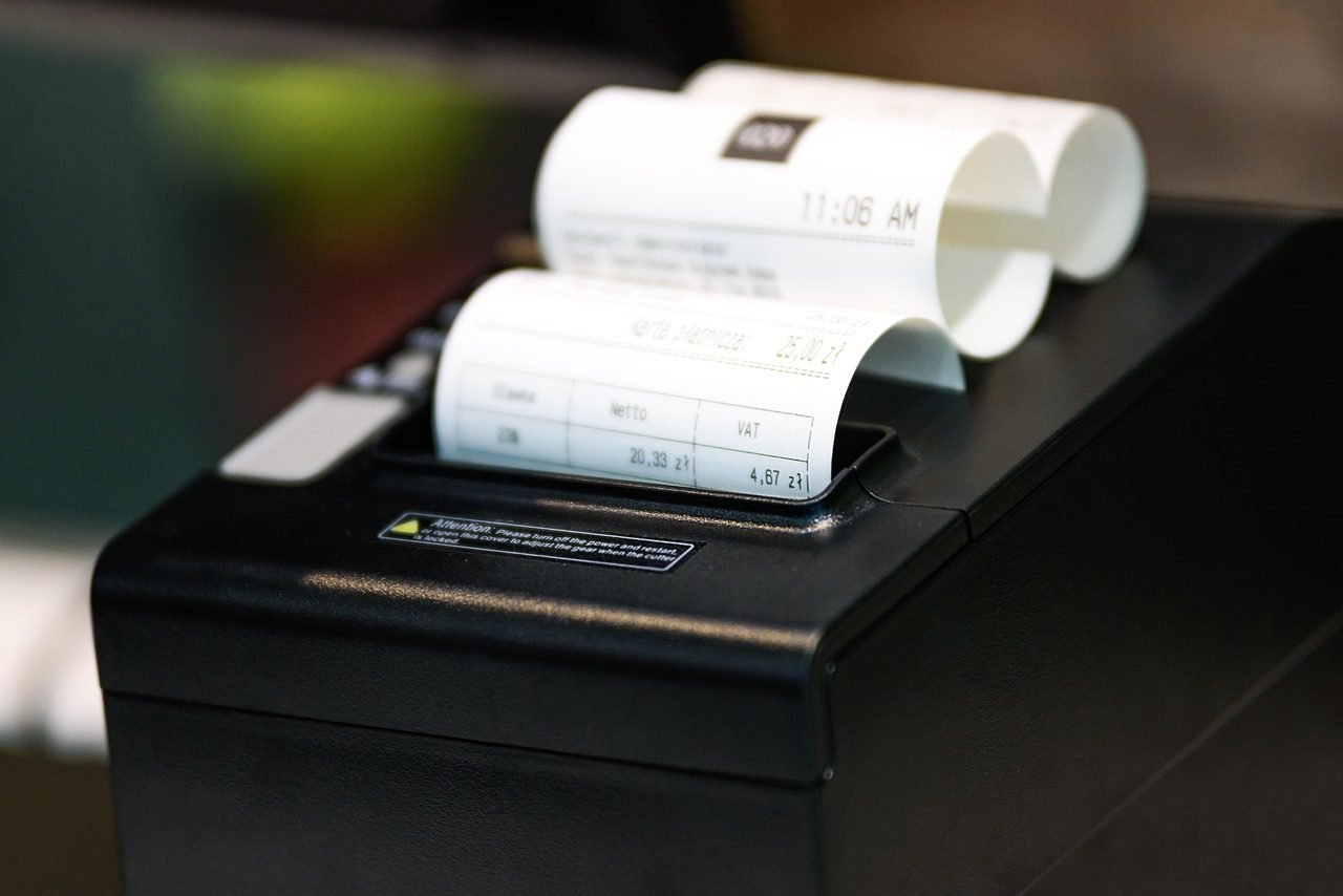 cash register, printer, receipt, store, sale, bookkeeping, hotel, restaurant, order, vat,